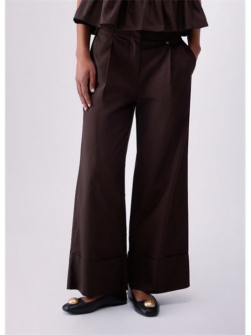 Pantaloni flare in popeline LIU JO | WA6498T4853/91109